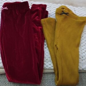 Pink Chicken Red and Yellow Leggins